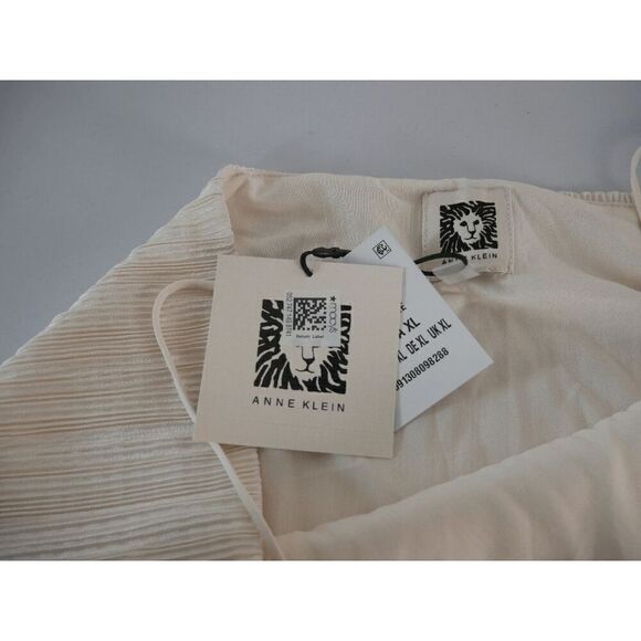 Anne Klein Women's V-Neck Micro-Pleated Knit Tank Cami Top XL - Picture 7 of 8